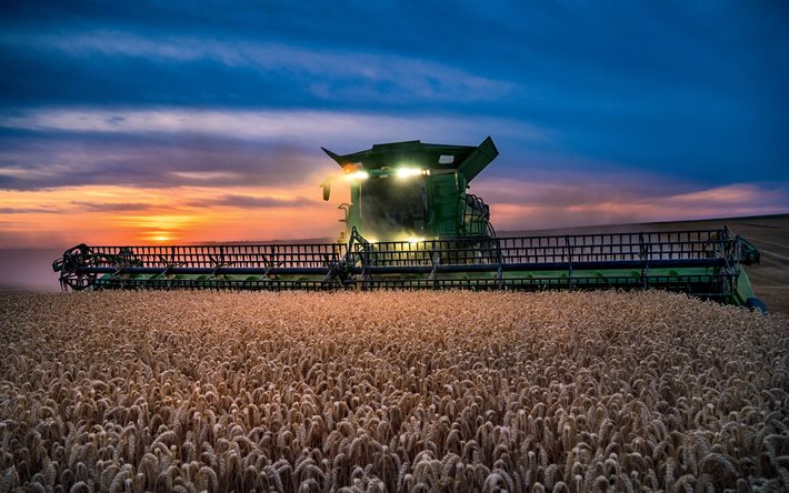 Download wallpapers k john deere x sunset bine harvester bines wheat harvest harvesting concepts john deere x series hdr agriculture concepts john deere for desktop free pictures for desktop free