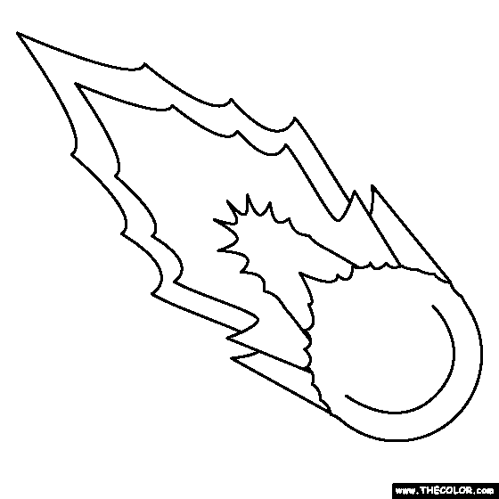 Coet coloring page eteor asteroid