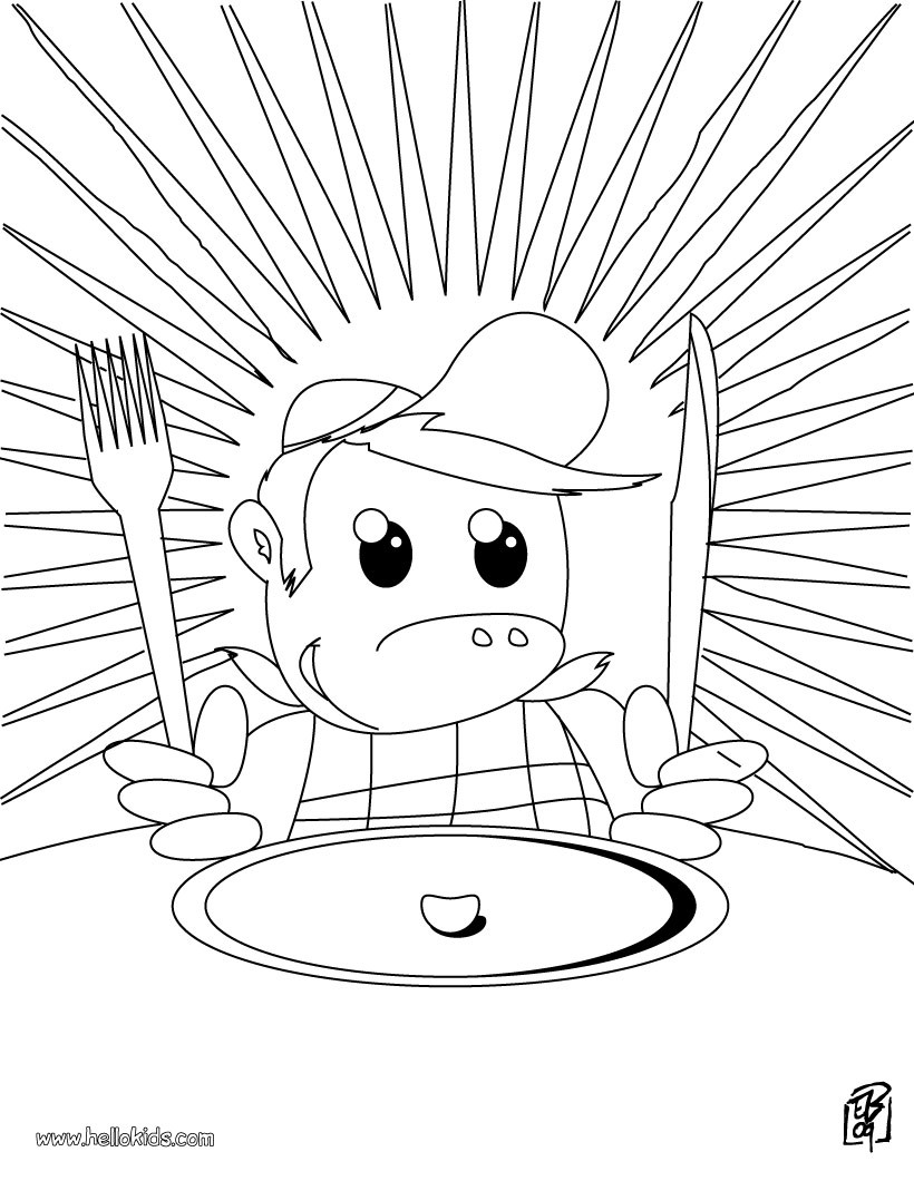 Enjoy your meal coloring pages