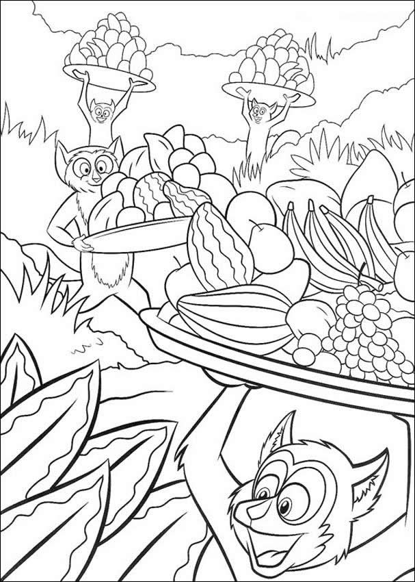 Free printable food coloring pages for kids