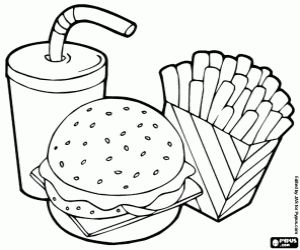 Fast food plete menu coloring page printable game desenho dos minions imagens tumblr para colorir desenhos pra colorir