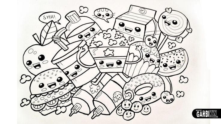 Download or print this amazing coloring page cute kawaii food â pãginas para colorir de unicãrnio pãginas de colorir animais pãginas para colorir da disney