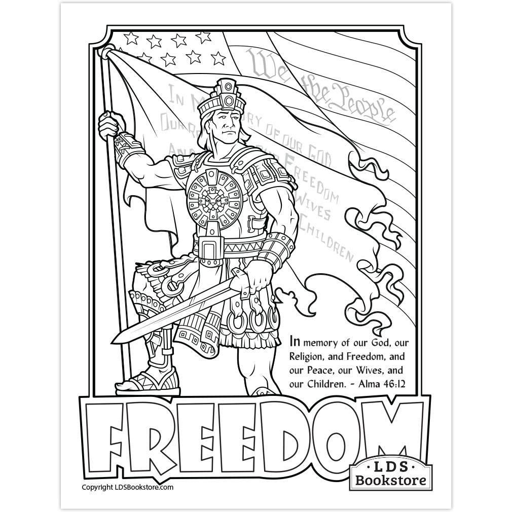 Title of liberty freedom coloring page