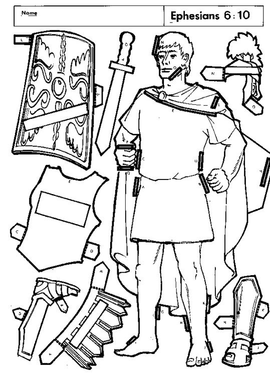 Roman soldier armor of god coloring page armor of god roman soldiers bible study for kids