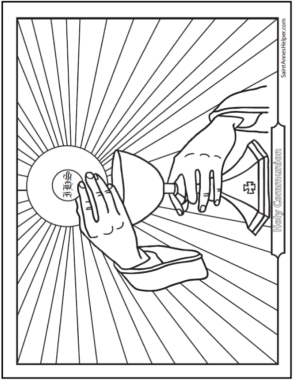 Holy munion coloring page