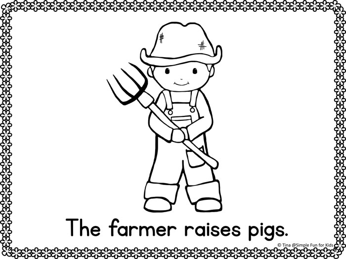 Munity helpers emergent reader coloring pages