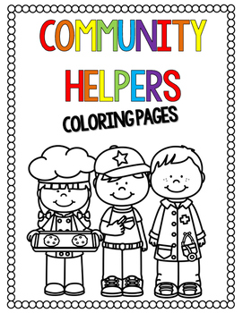 Munity helpers coloring page tpt