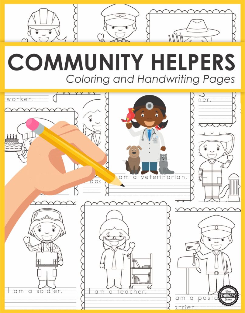 Munity helper coloring pages