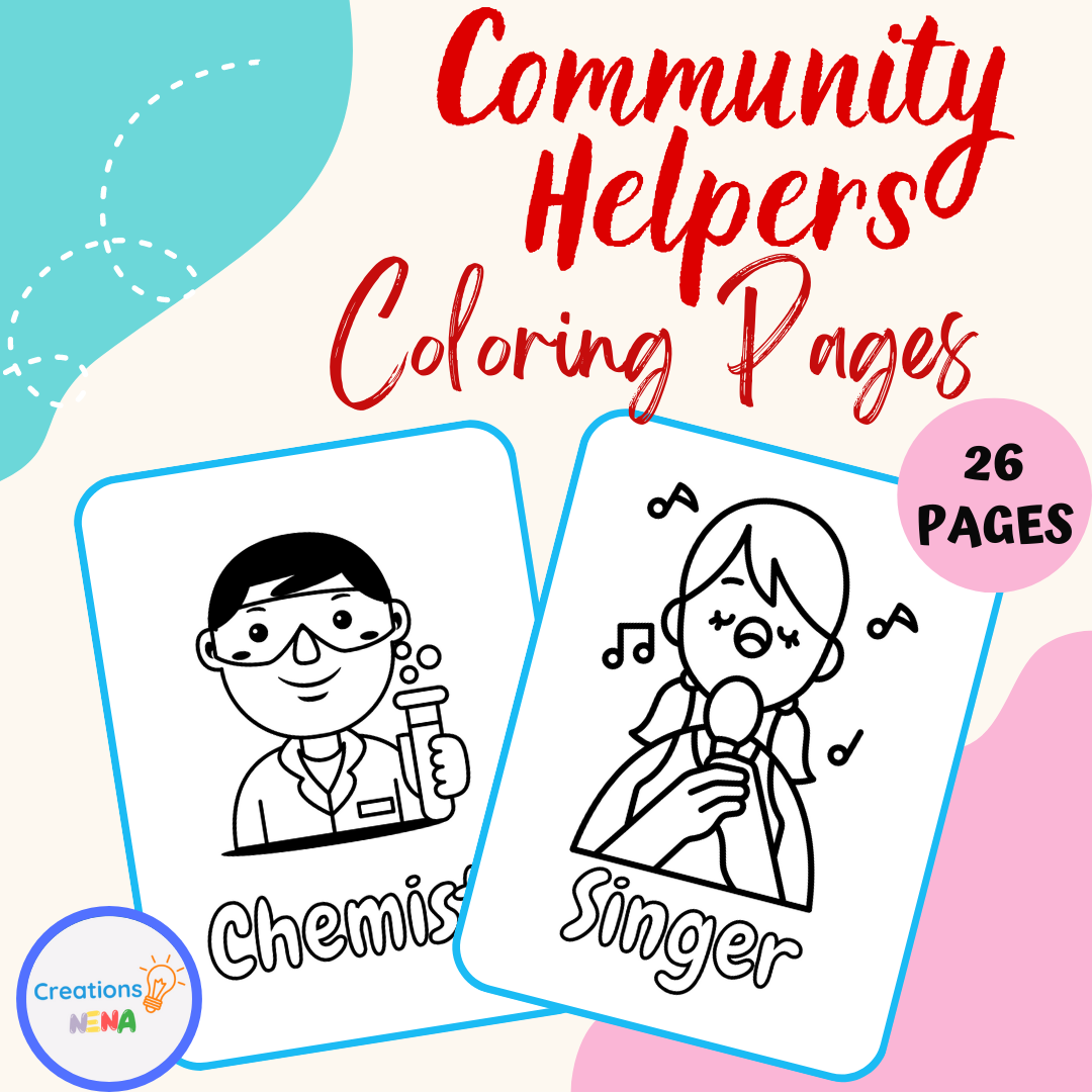 Munity helpers coloring pages made by teachers