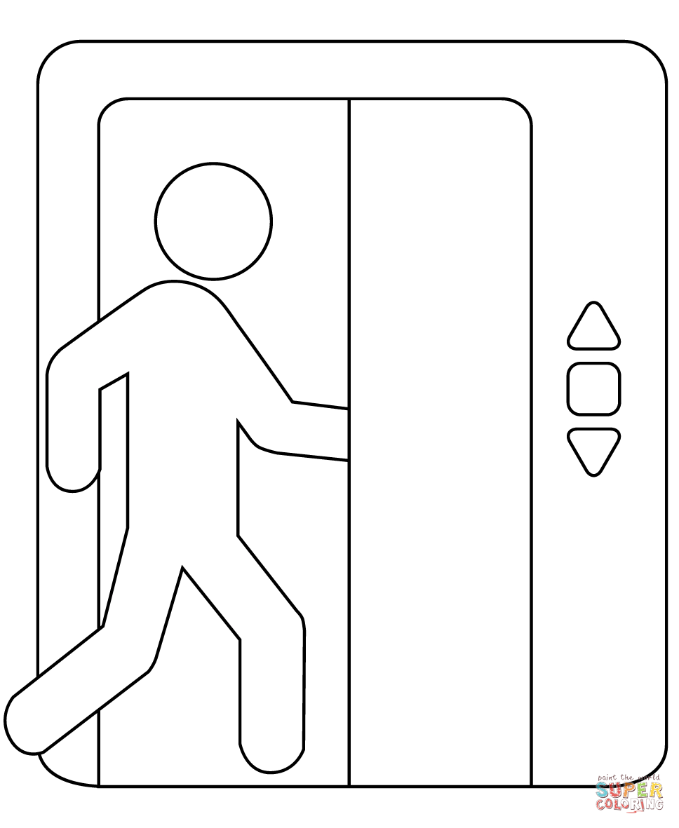 Elevator coloring page free printable coloring pages