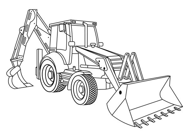 Imãgenes fotos de stock objetos en d y vectores sobre backhoe loader drawing