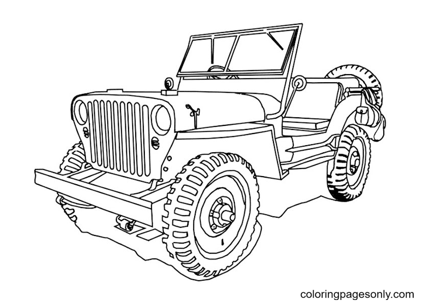 Jeep coloring pages