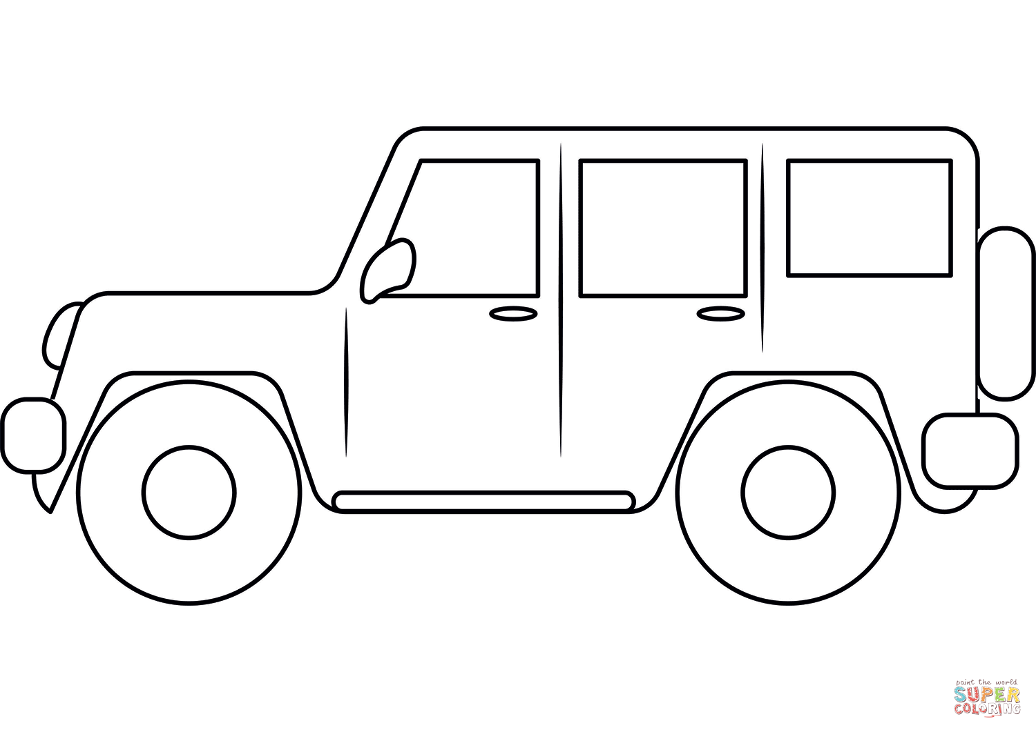 Jeep coloring page free printable coloring pages