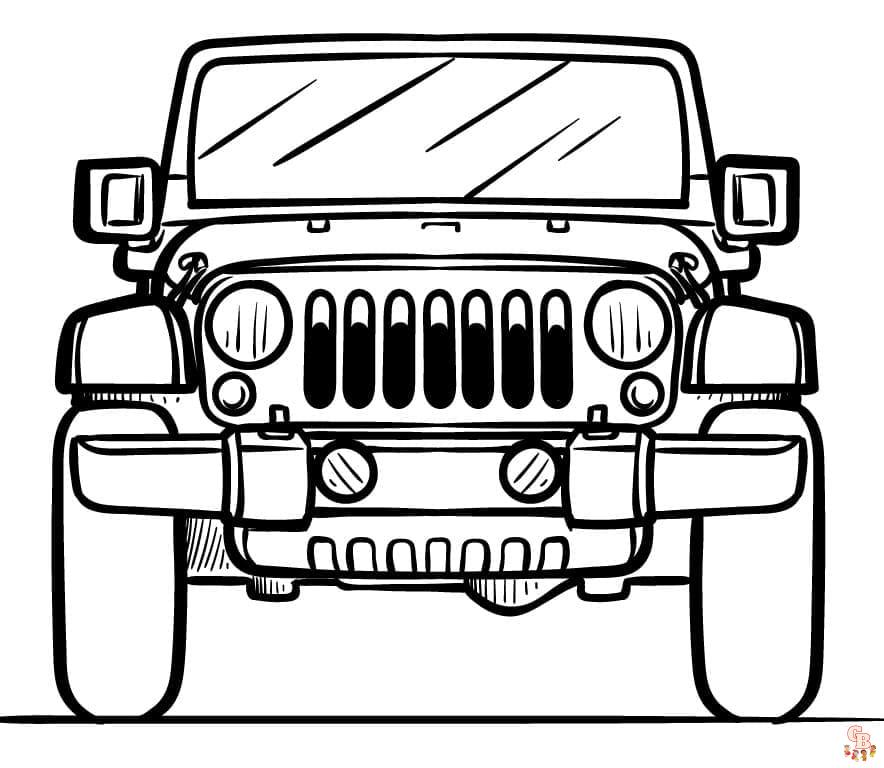 Jeep coloring pages free printable and easy coloring pages