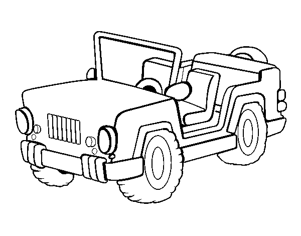 Jeep coloring page