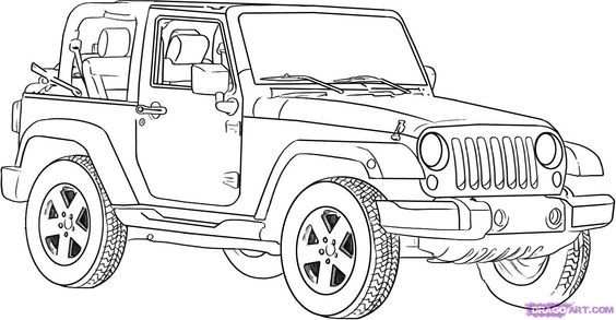 How to draw a jeep wrangler httpwwwdragoarttutshow