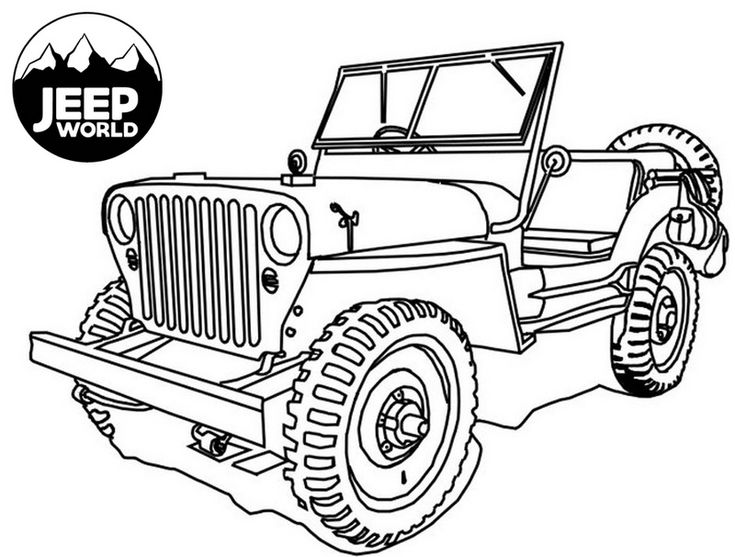 Jeep wrangler big wheels coloring page jeep drawing cars coloring pages jeep art