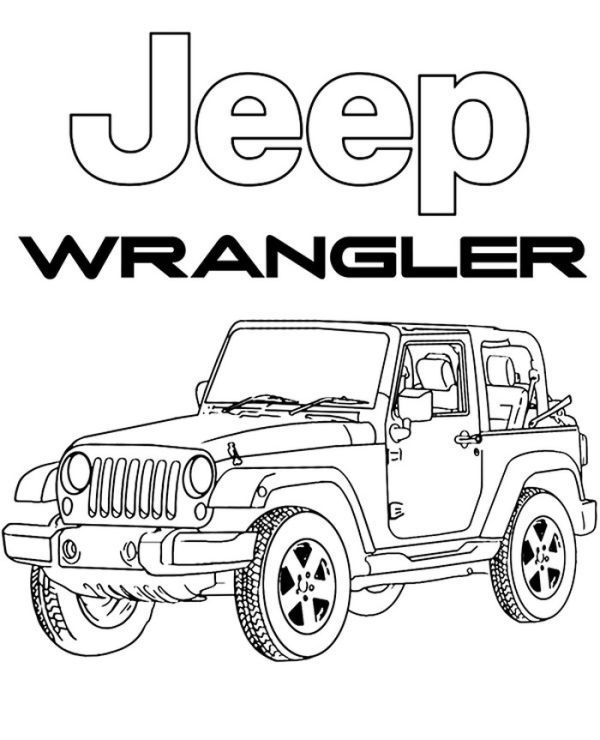 Jeep coloring pag printable pdf