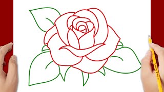 Cão dibujar una rosa