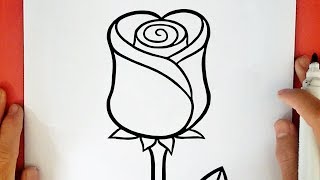 Coo dibujar una rosa