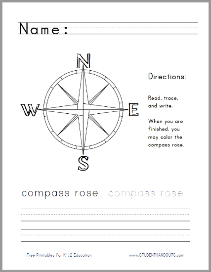 Pass rose handwriting and coloring worksheet student handouts