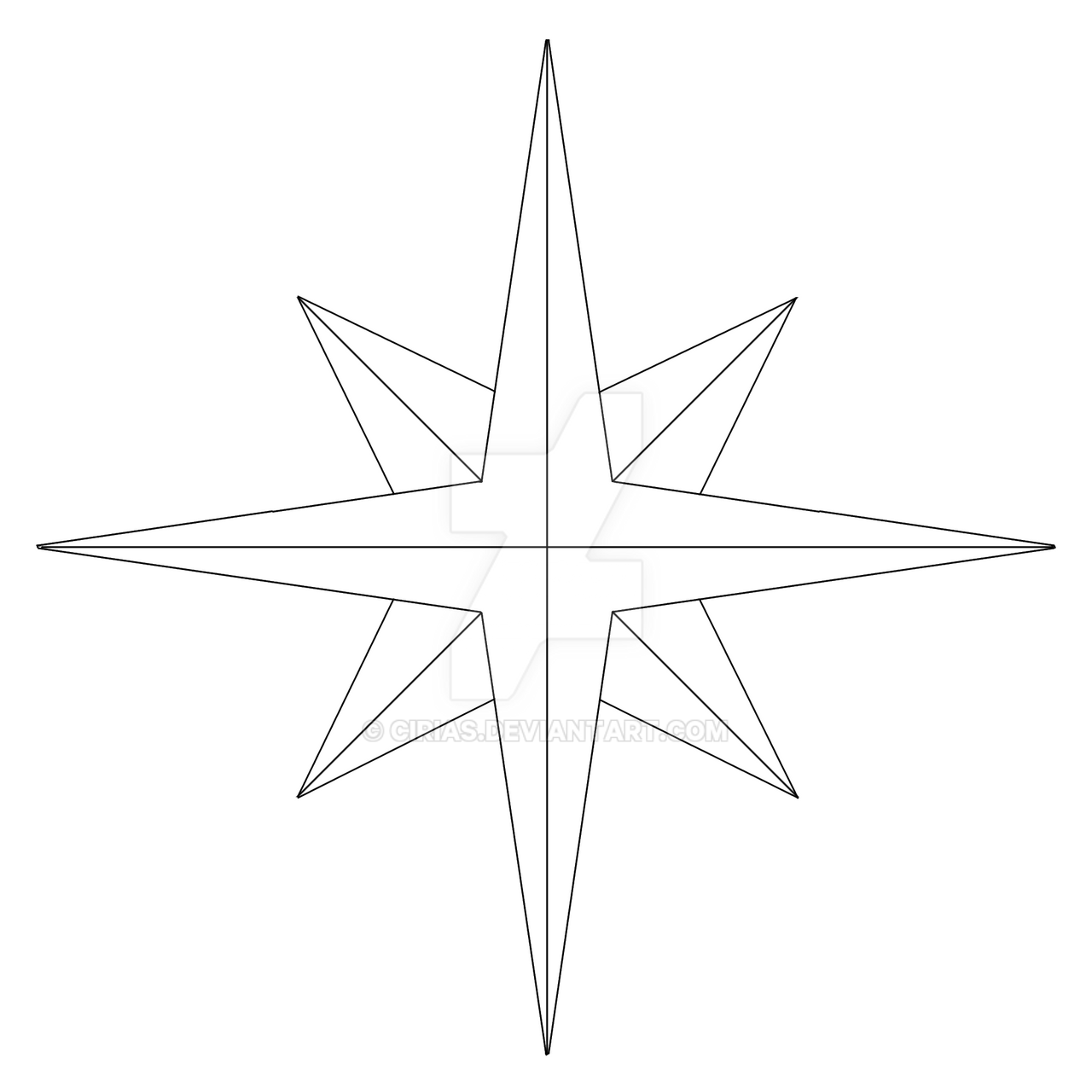 Free printable compass rose template