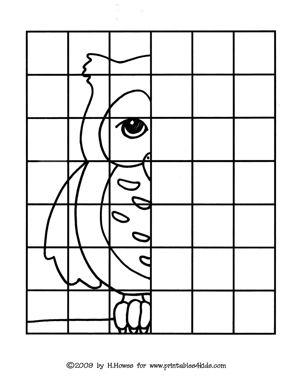 Owl plete the picture drawing â printables for kids â free word search puzzles coloring pages and other activities