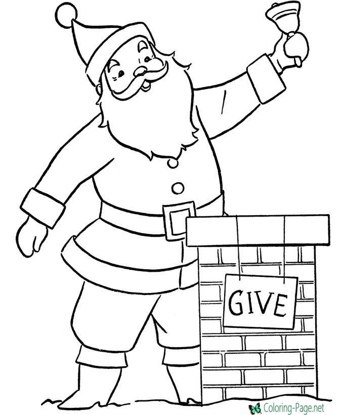 Santa coloring pages