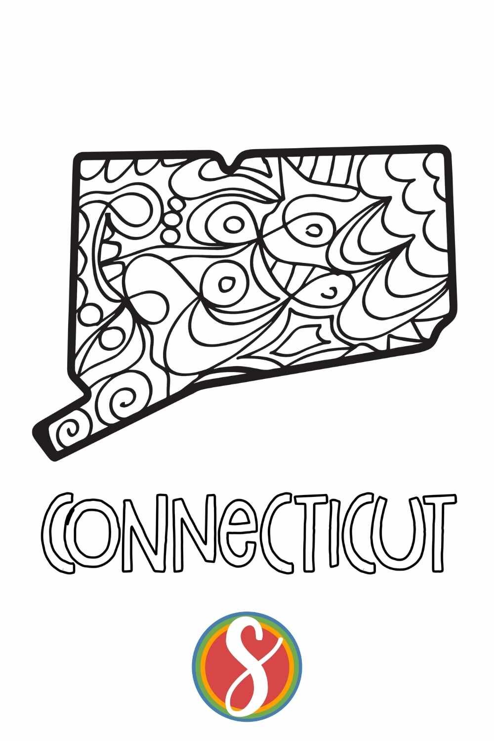 Free connecticut coloring pages â stevie doodles