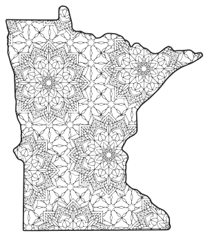 Minnesota â map outline printable state shape stencil pattern â diy projects patterns monograms designs templates