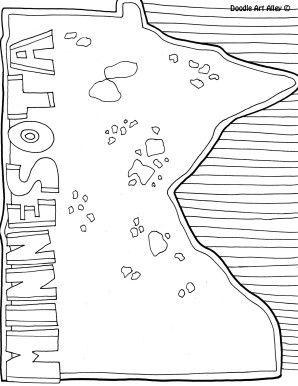 Explore the beauty of minnesota with this state coloring sheet