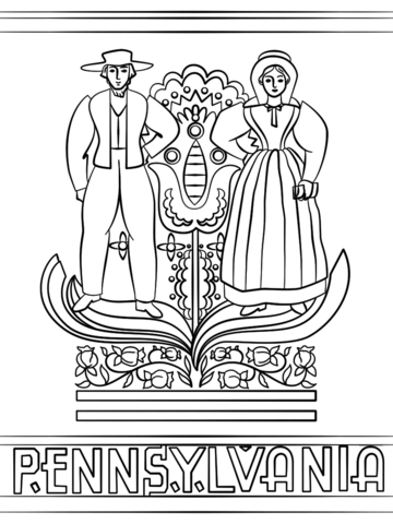Pennsylvania dutch coloring page free printable coloring pages