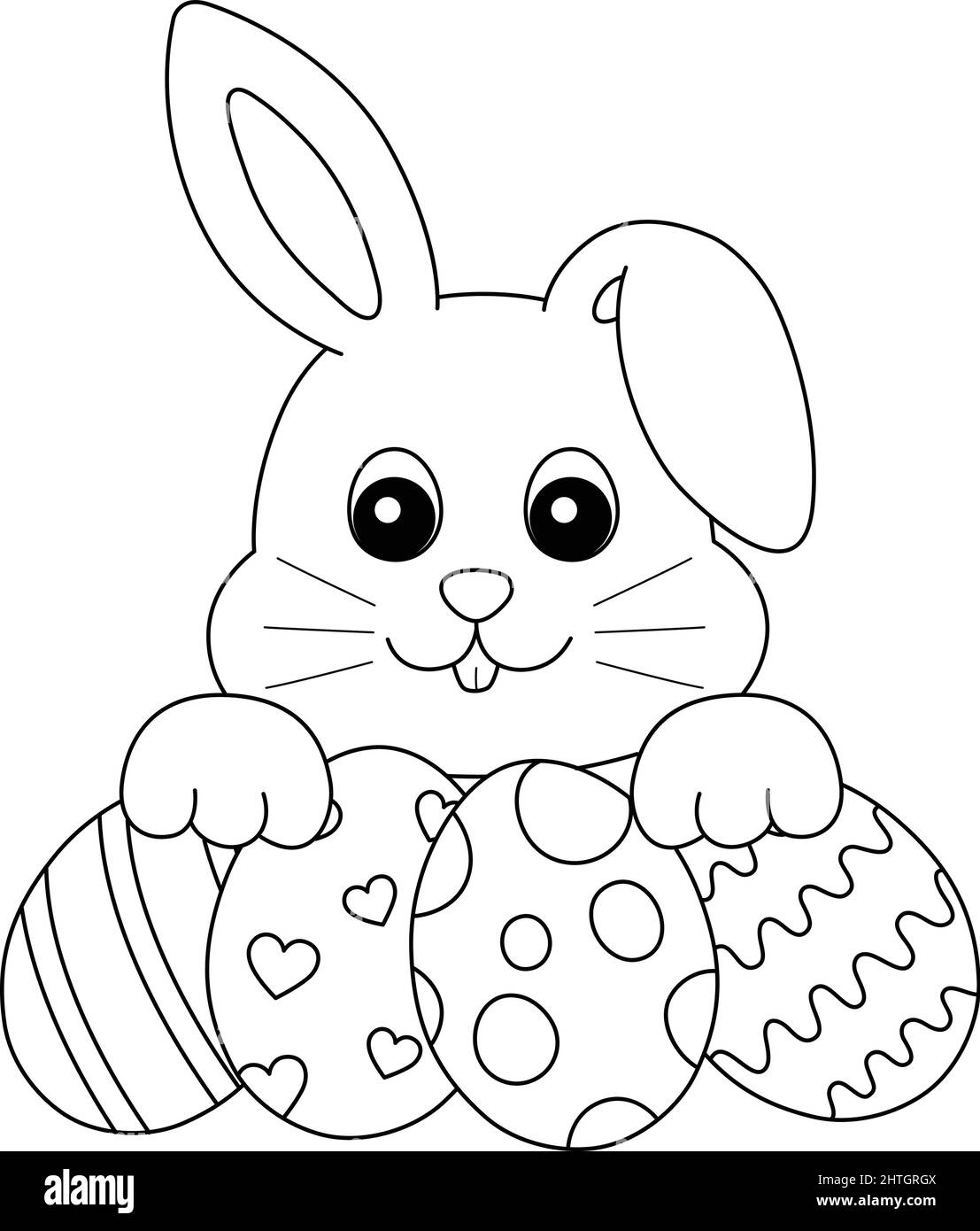 Colouring easter egg cut out stock images pictures