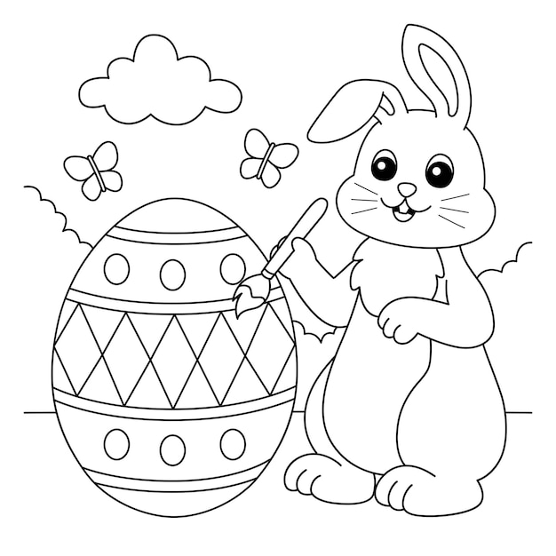 Easter kids coloring images