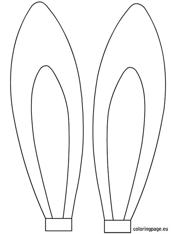 Easter rabbit ears template coloring page easter templates easter kids easter rabbit