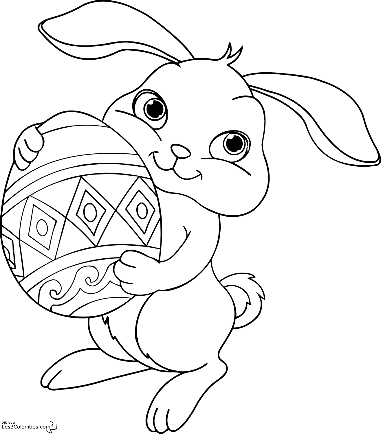 Imagen de pascua para descargar y colorear