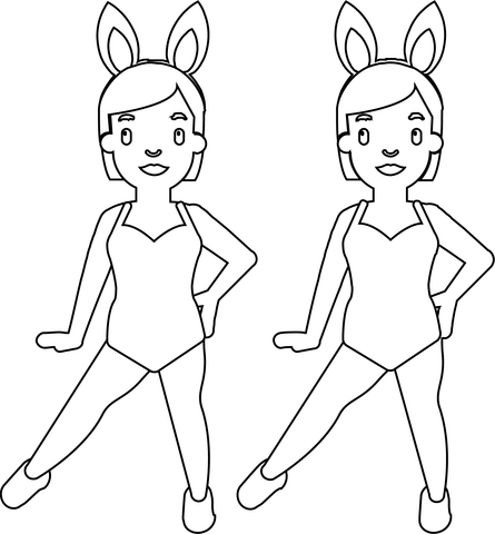 Bunny ears emoji coloring page free printable coloring pages