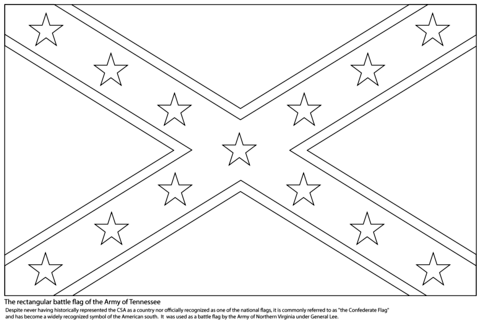 Confederate flag coloring page free printable coloring pages