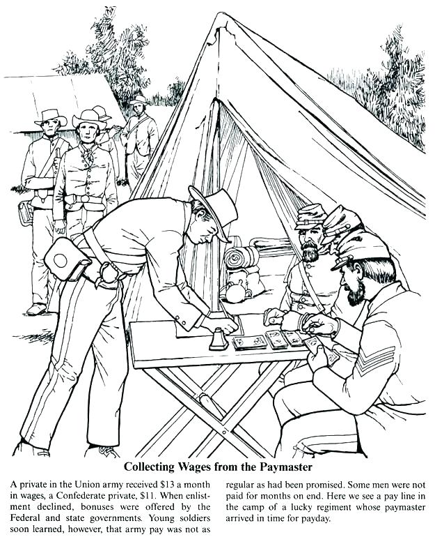 Civil war coloring pages