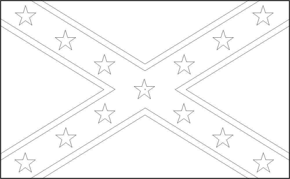 Free printable confederate flag color book pages x