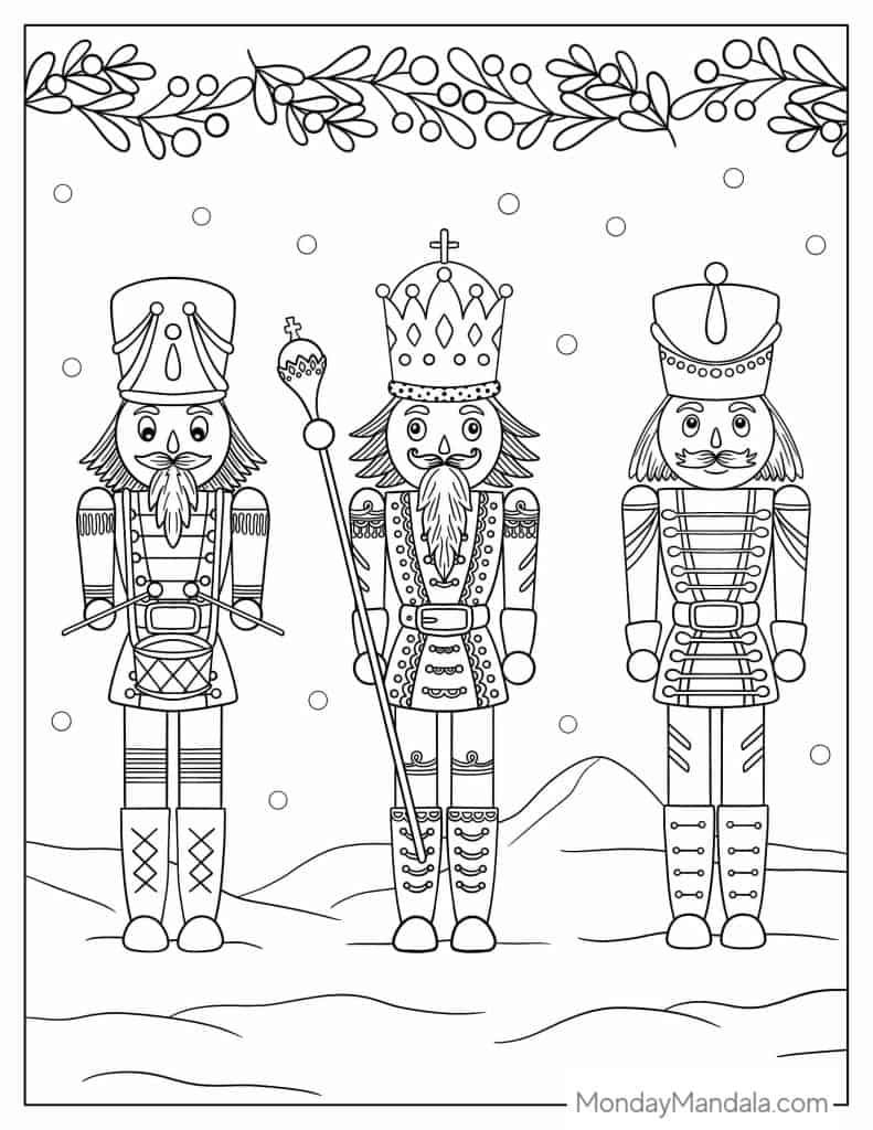 Nutcracker coloring pages free pdf printables