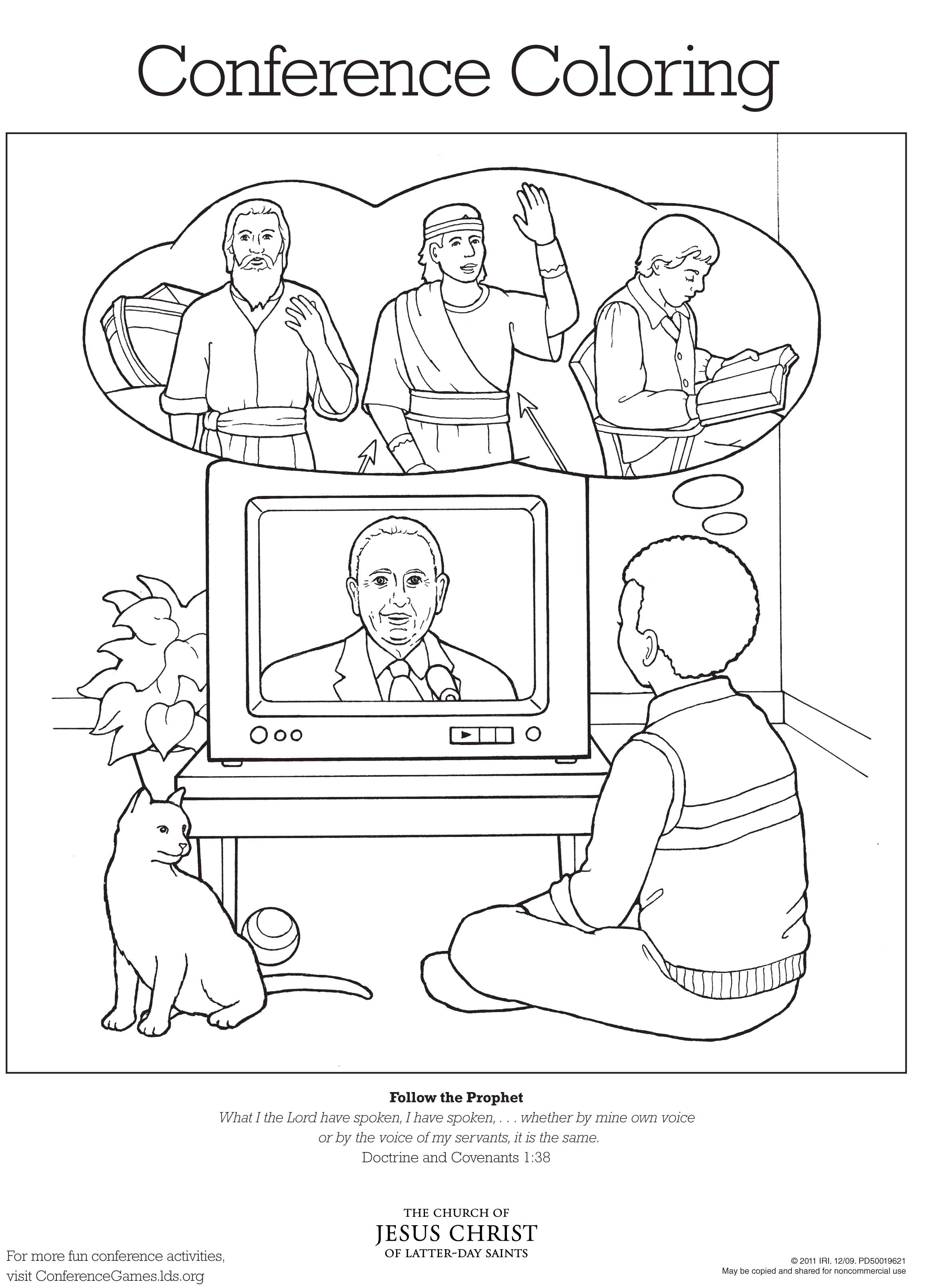 Conference coloring page lds lesson ideas