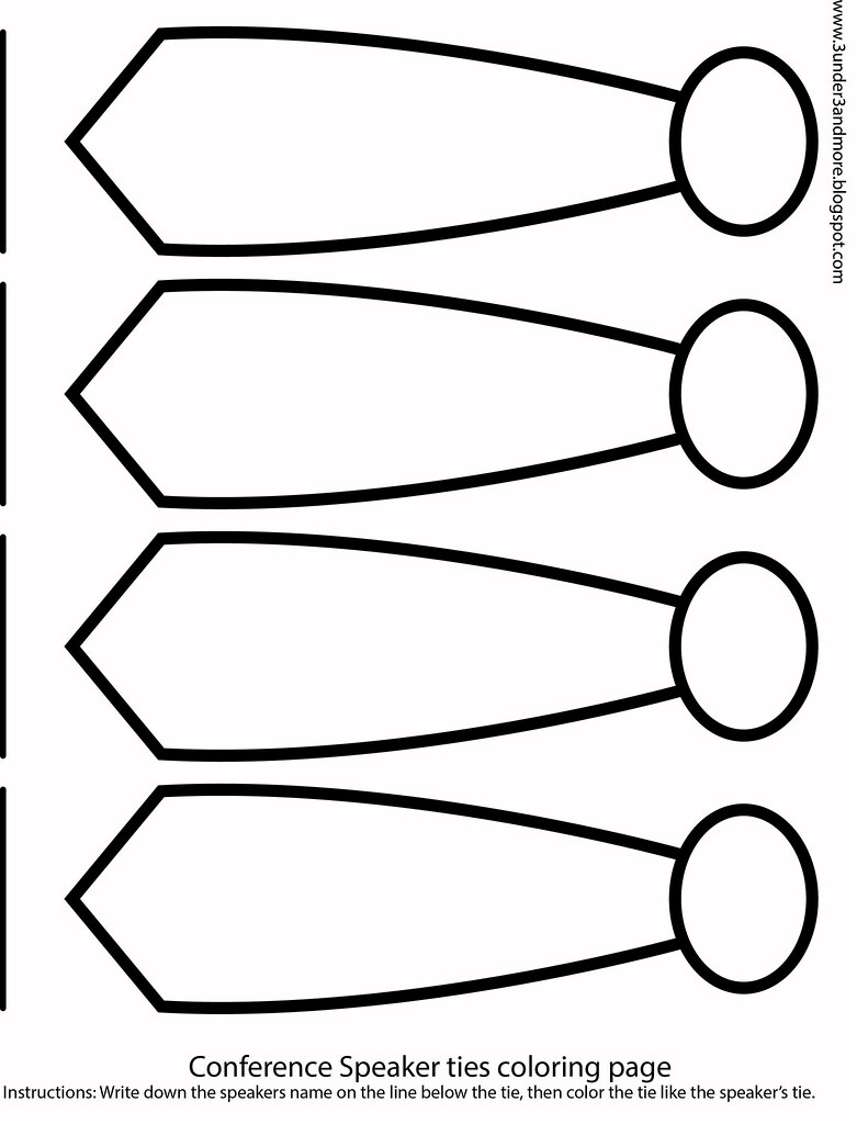 Conference talk tie coloring page k daley