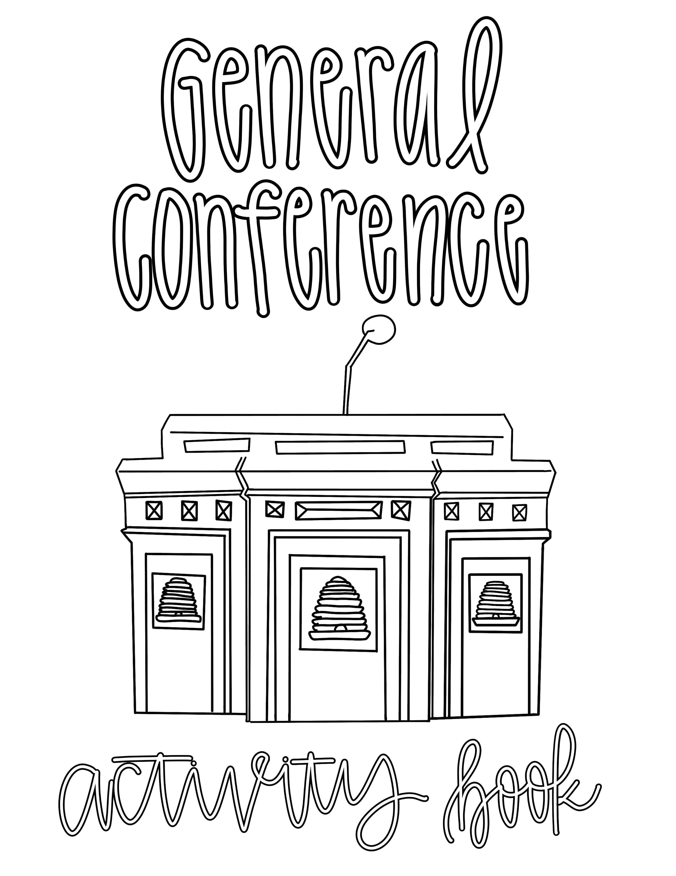 General conference coloring book lds coloring page april general conference digital download coloring book