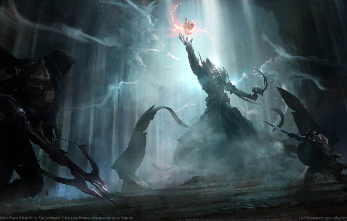 Wallpaper the game the opposition fantasy battle fantasy game wallpapers diablo diablo reaper of souls fan art final confrontation zhou shuo images for desktop section ððññ