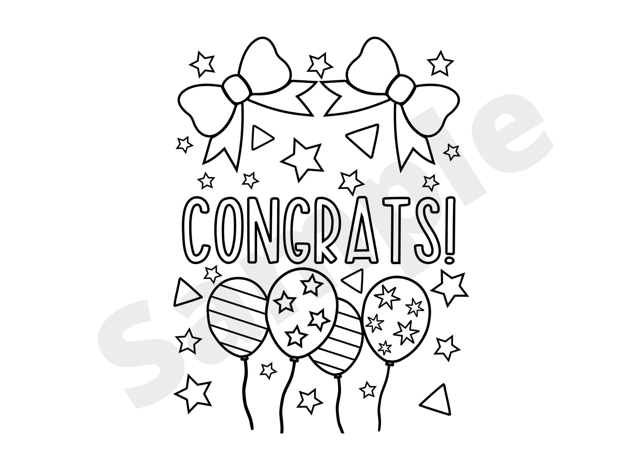 Congratulations cards to color congratulations coloring greeting cards congrats kids coloring pages pdf digital download instant download