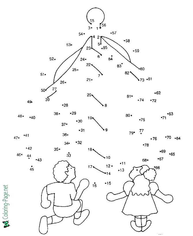 Christmas tree connect the dots for kids