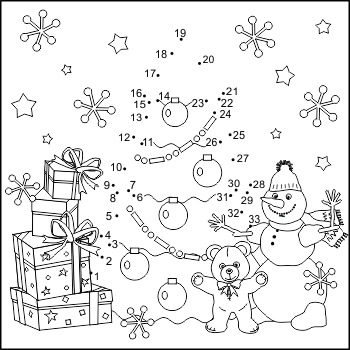 This is christmas or new year themed connect the dots or join the dots else doâ conto alla rovescia per natale matematica natale bambini artigianato di natale