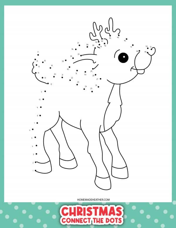 Free christmas dot to dot printables homemade heather