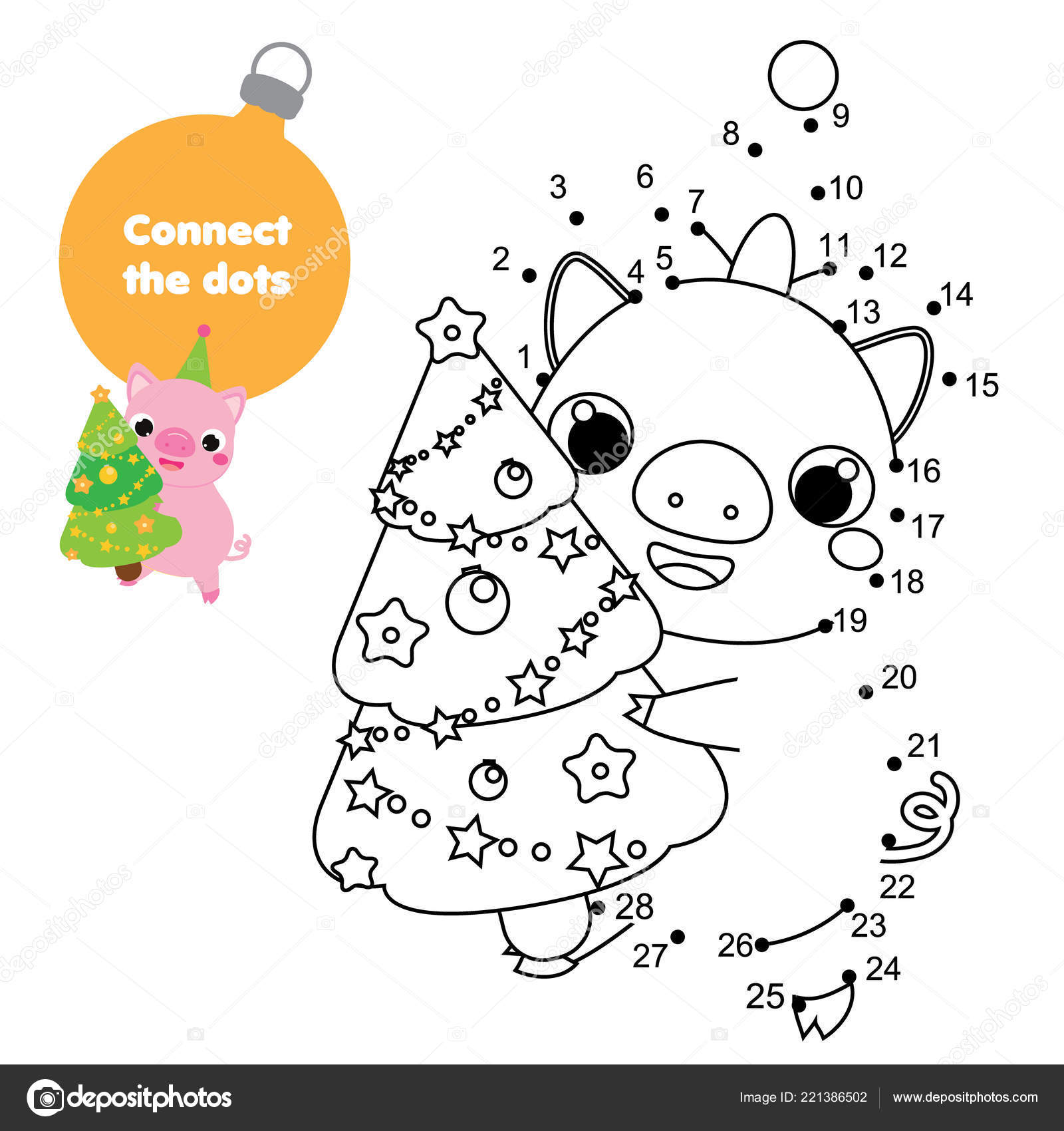 Connect dots numbers children educational game coloring page chinese stock vector by ksuklein